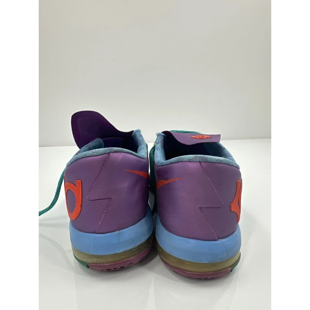 Nike KD 6 Energy Purple Blue Green Basketball Shoes Mens 6Y Womens 7.5